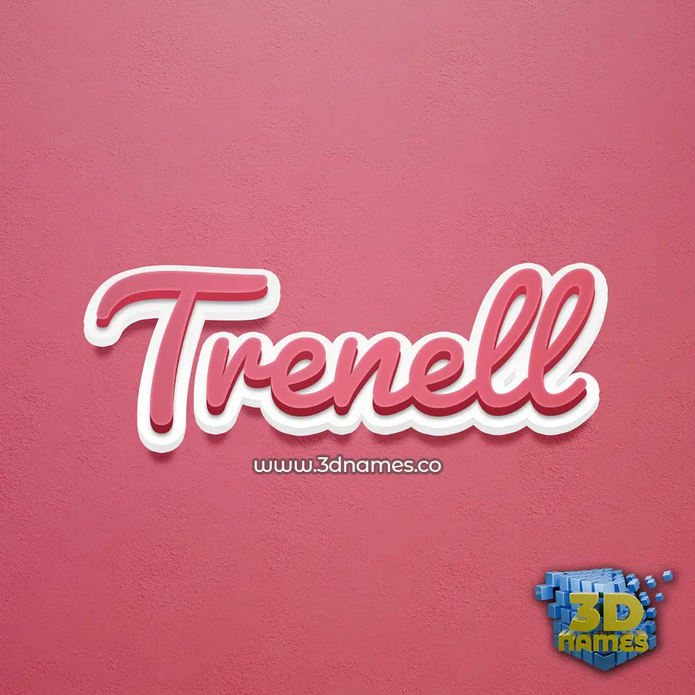 trenell in Red Scribble style - 3D name wallpaper