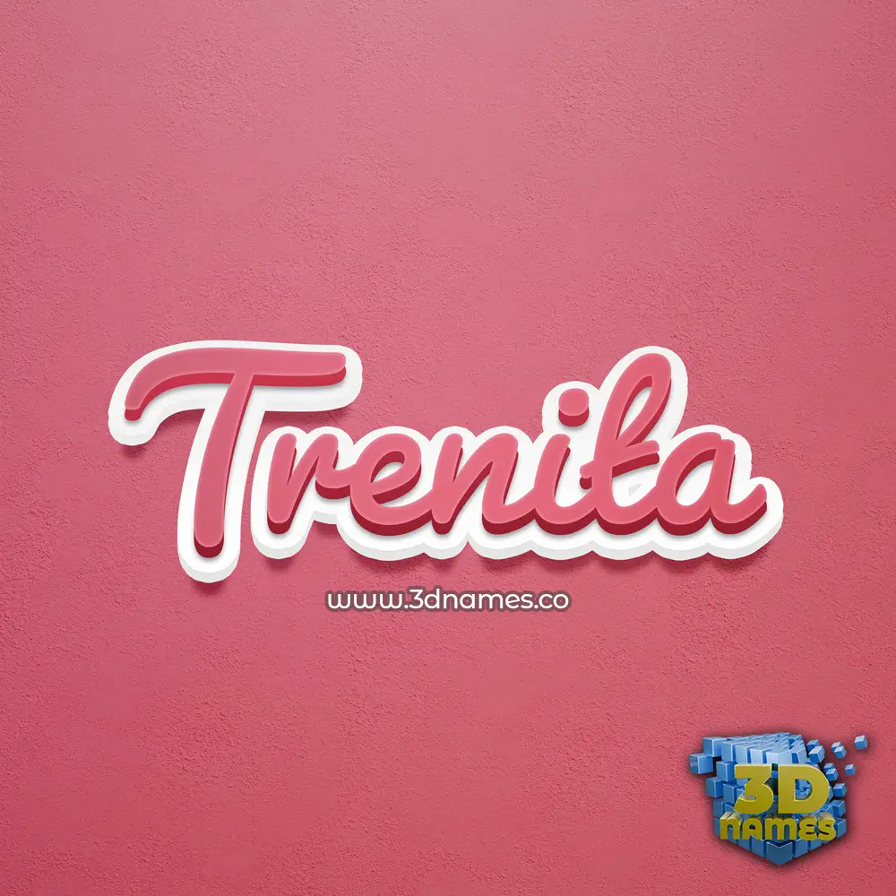 trenita in Red Scribble style - 3D name wallpaper