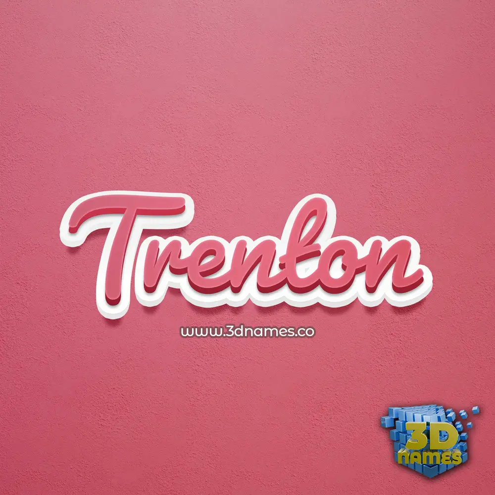 trenton in Red Scribble style - 3D name wallpaper
