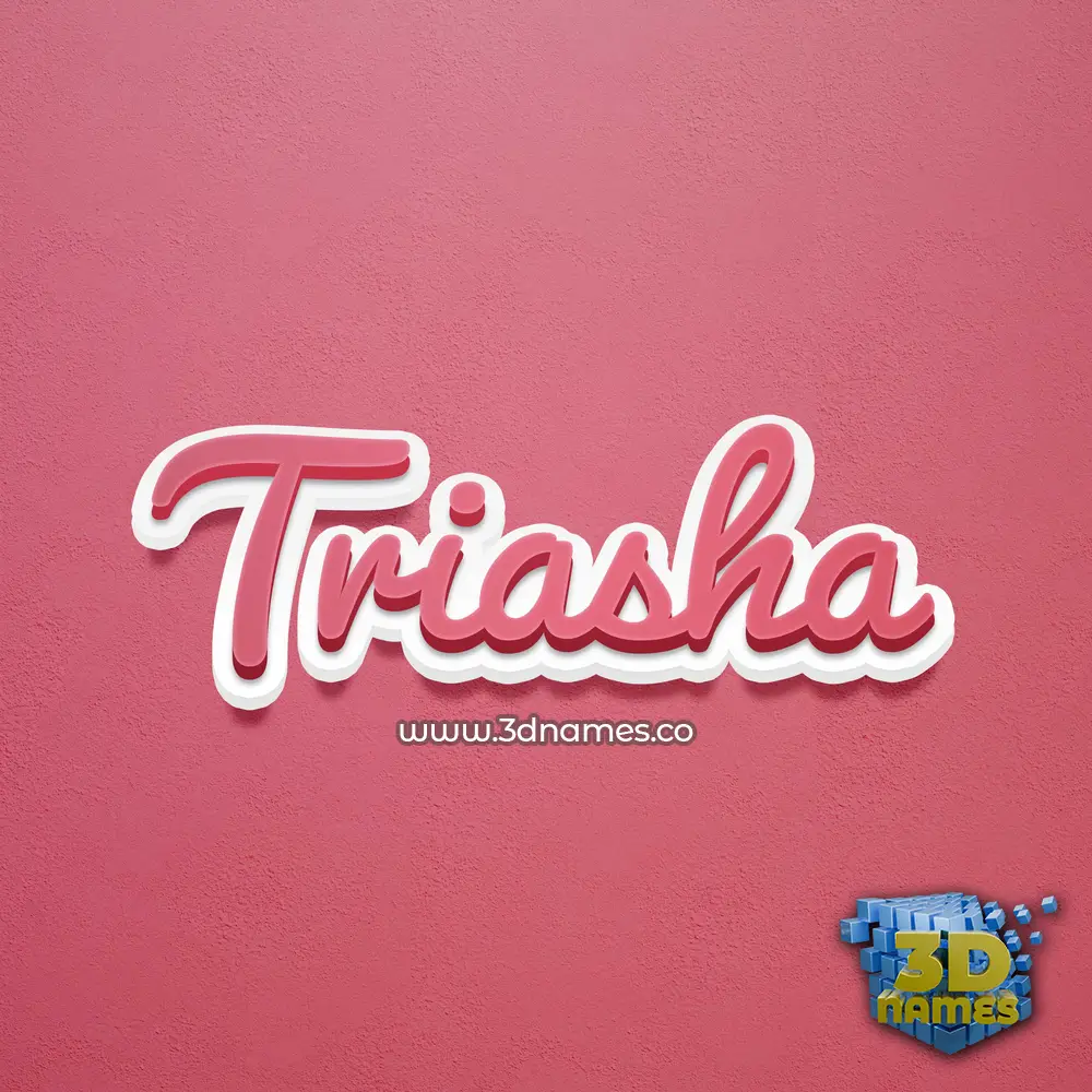 triasha in Red Scribble style - 3D name wallpaper