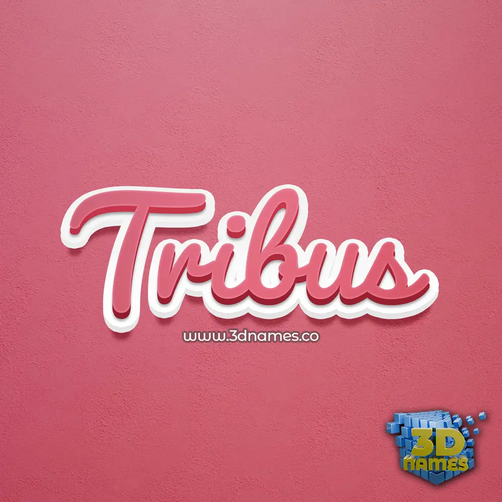 tribus in Red Scribble style - 3D name wallpaper