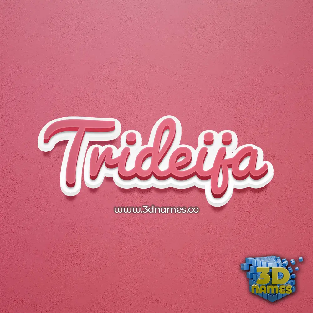 trideija in Red Scribble style - 3D name wallpaper
