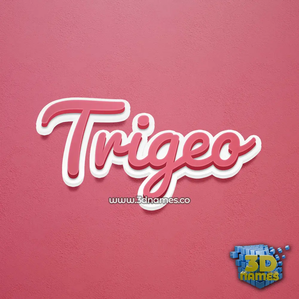 trigeo in Red Scribble style - 3D name wallpaper