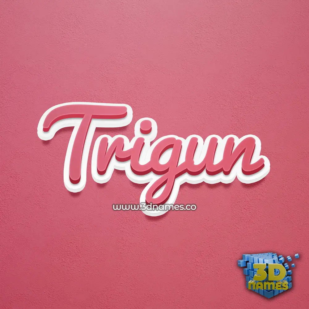 trigun in Red Scribble style - 3D name wallpaper