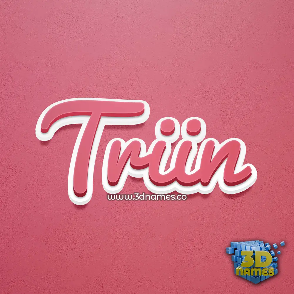 triin in Red Scribble style - 3D name wallpaper
