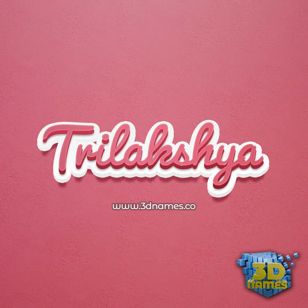 trilakshya in Red Scribble style - 3D name wallpaper
