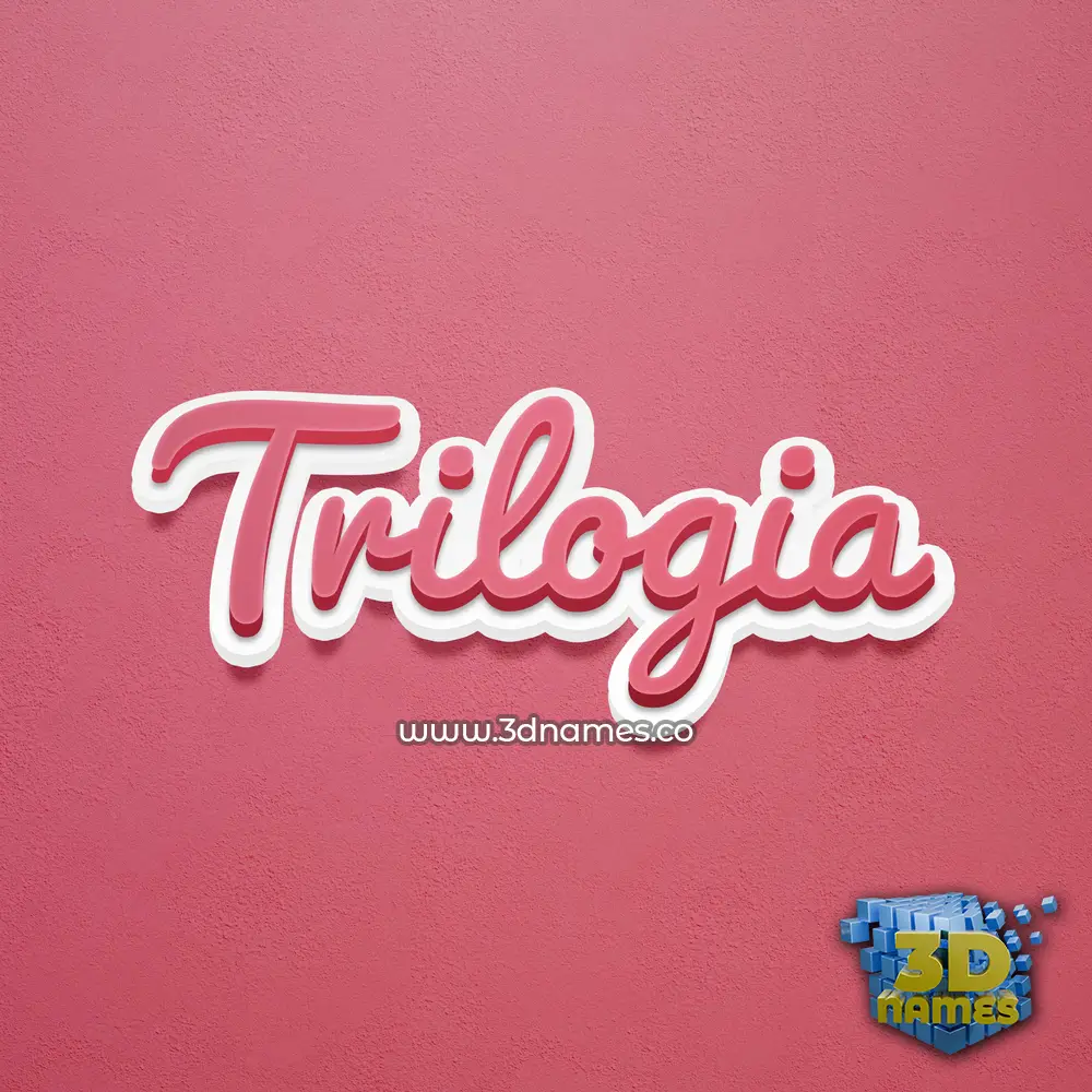 trilogia in Red Scribble style - 3D name wallpaper