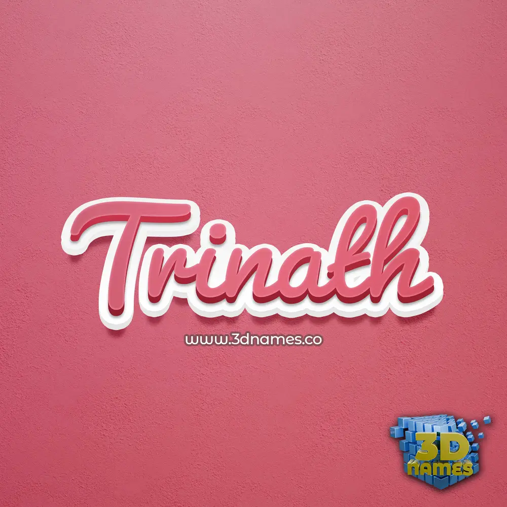 trinath in Red Scribble style - 3D name wallpaper