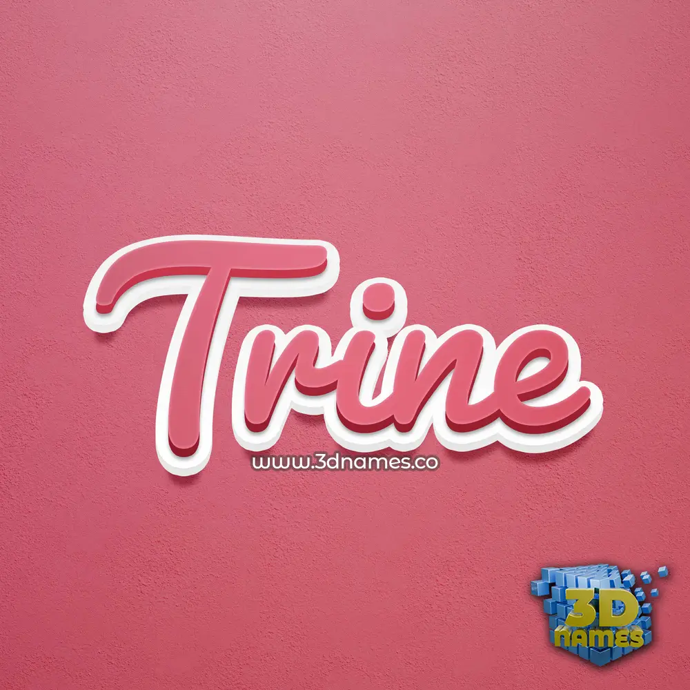 trine in Red Scribble style - 3D name wallpaper
