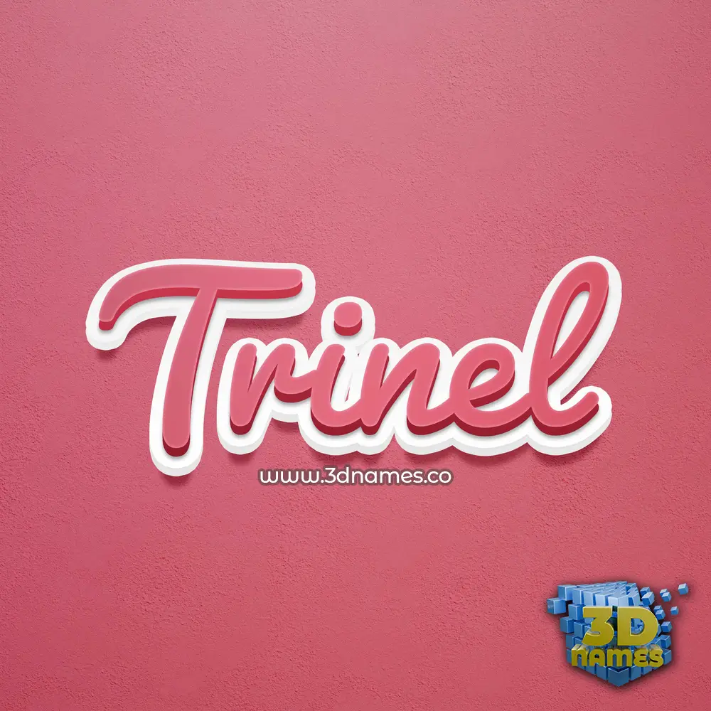 trinel in Red Scribble style - 3D name wallpaper