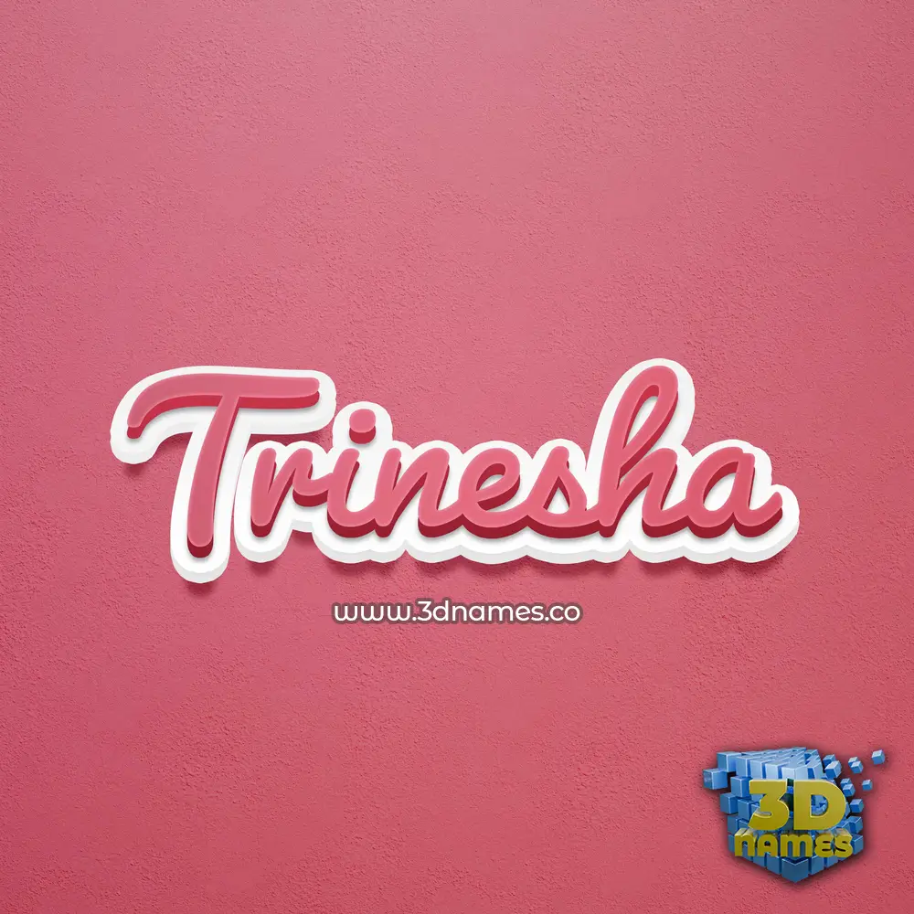 trinesha in Red Scribble style - 3D name wallpaper