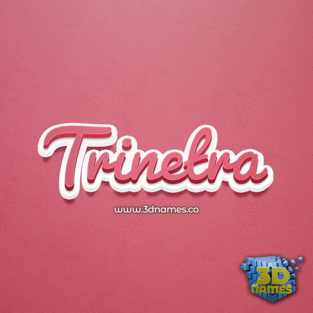 trinetra in Red Scribble style - 3D name wallpaper