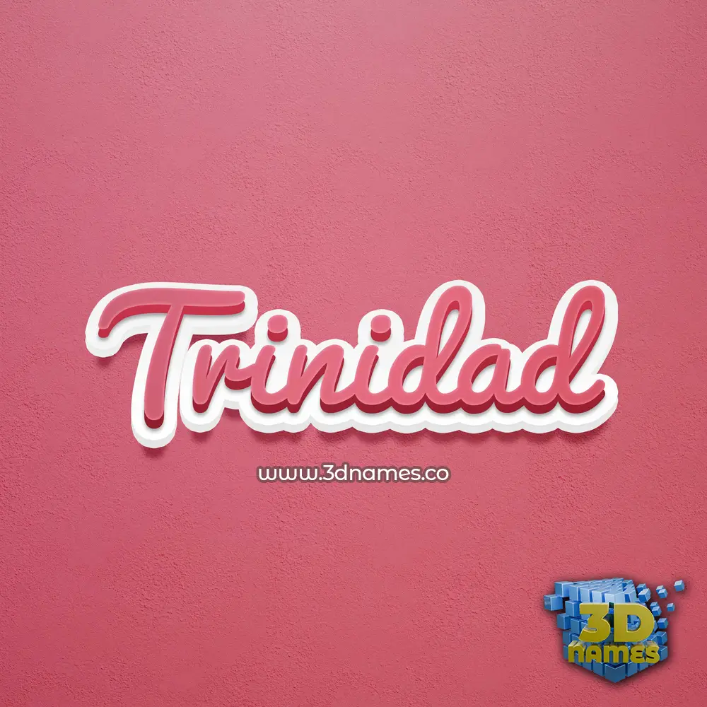 trinidad in Red Scribble style - 3D name wallpaper