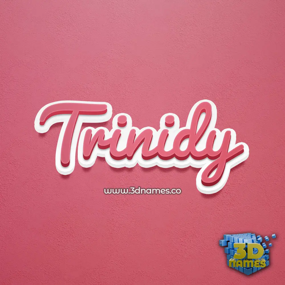trinidy in Red Scribble style - 3D name wallpaper