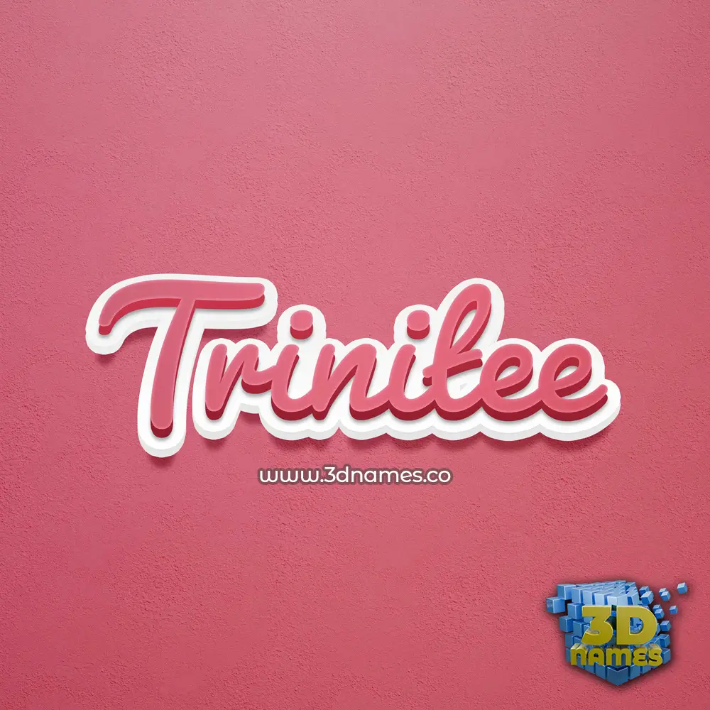 trinitee in Red Scribble style - 3D name wallpaper