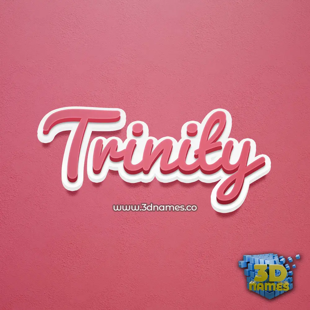 trinity in Red Scribble style - 3D name wallpaper