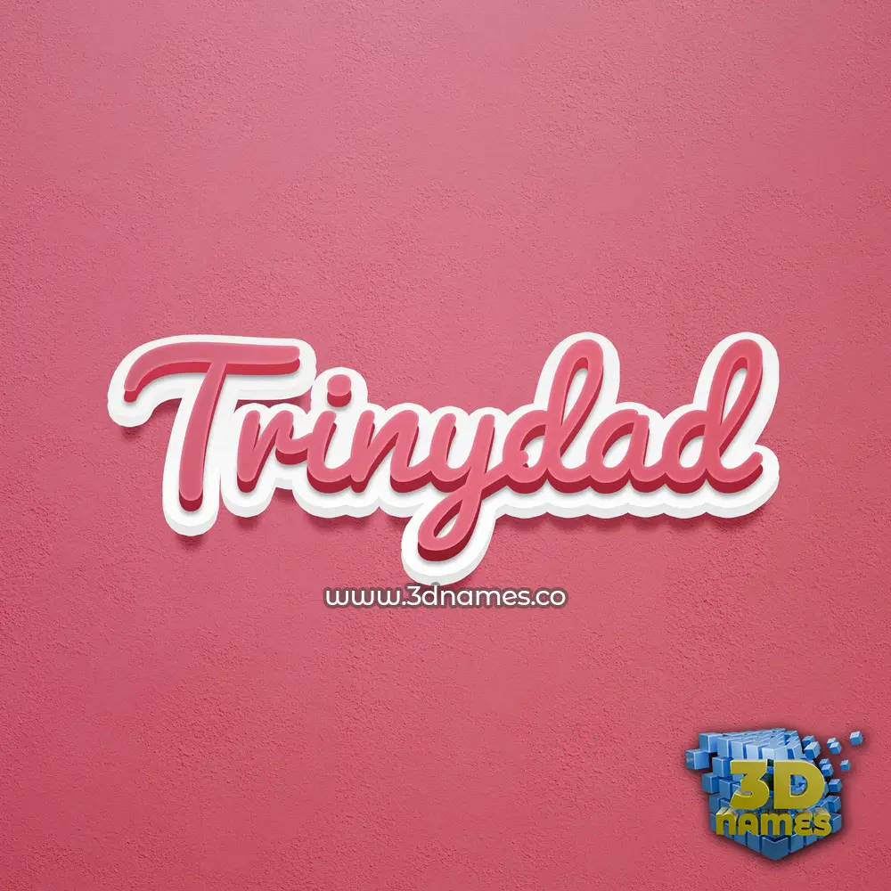 trinydad in Red Scribble style - 3D name wallpaper