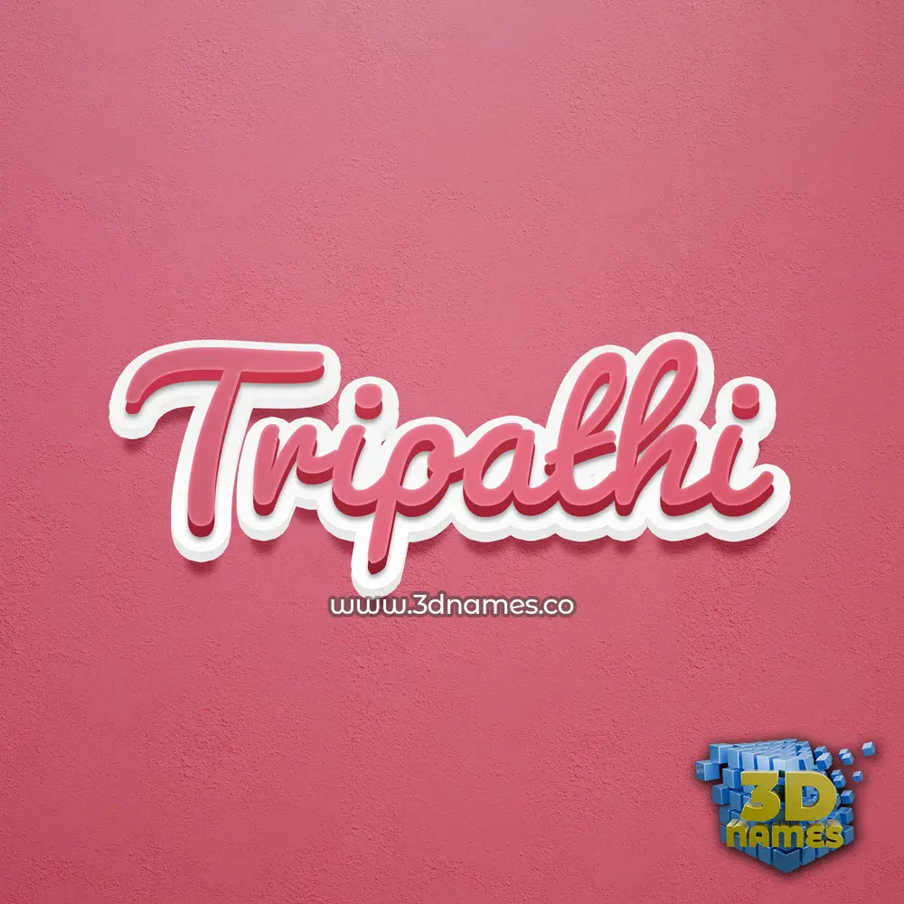 tripathi in Red Scribble style - 3D name wallpaper