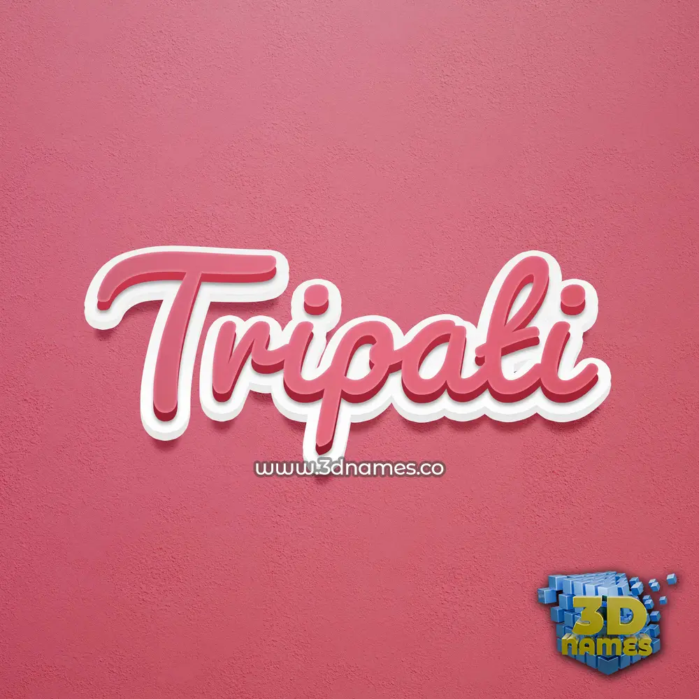 tripati in Red Scribble style - 3D name wallpaper