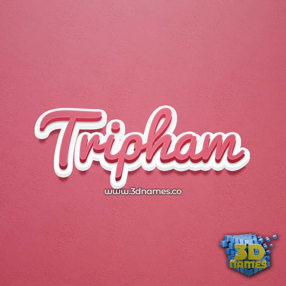 tripham in Red Scribble style - 3D name wallpaper