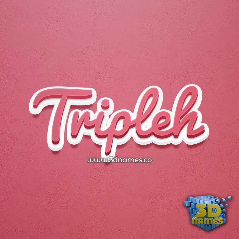 tripleh in Red Scribble style - 3D name wallpaper