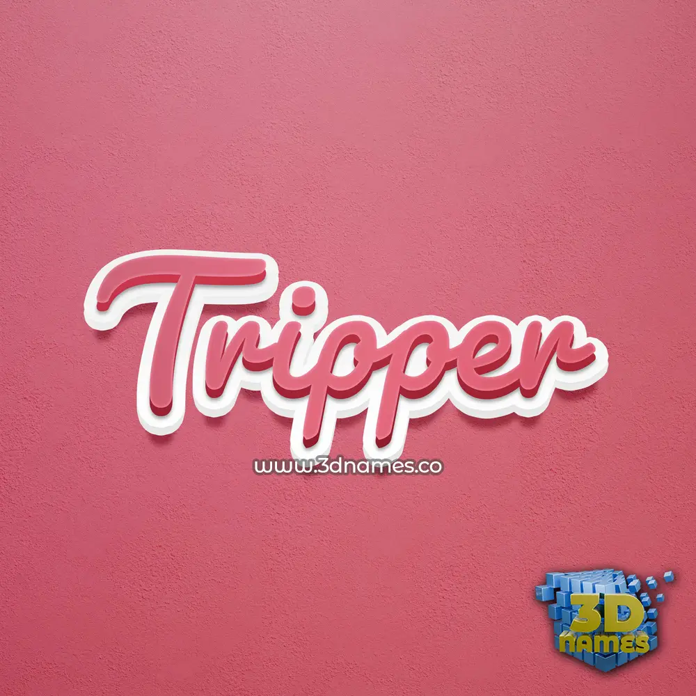 tripper in Red Scribble style - 3D name wallpaper