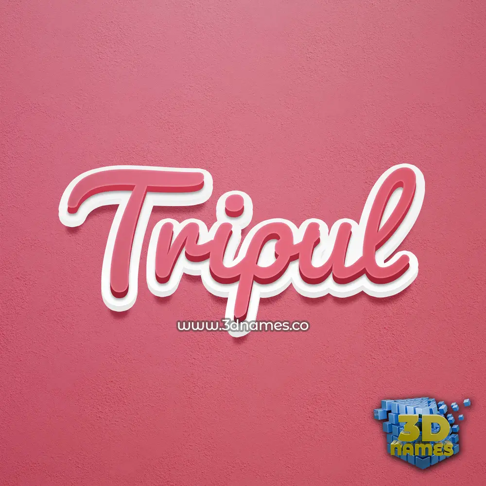 tripul in Red Scribble style - 3D name wallpaper