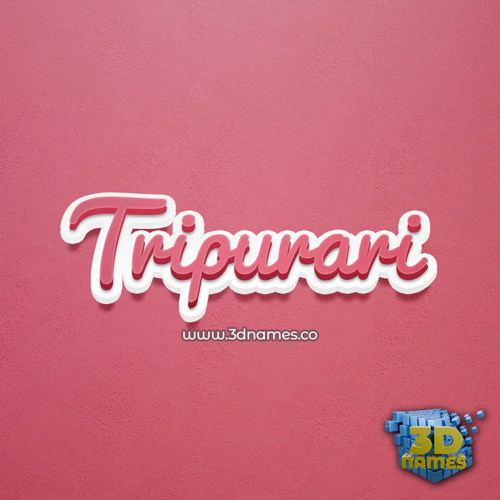 tripurari in Red Scribble style - 3D name wallpaper