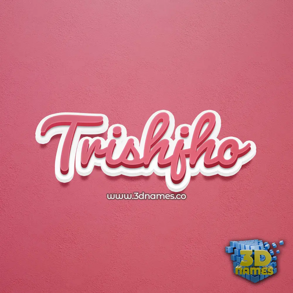 trishjho in Red Scribble style - 3D name wallpaper