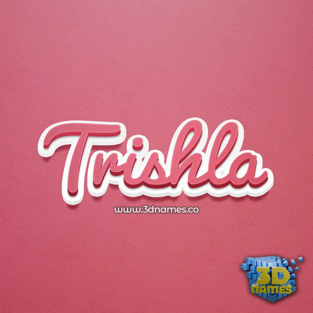 trishla in Red Scribble style - 3D name wallpaper