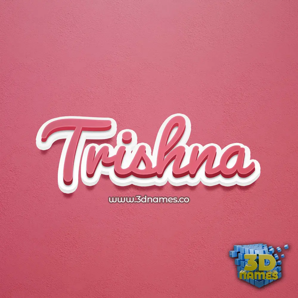trishna in Red Scribble style - 3D name wallpaper