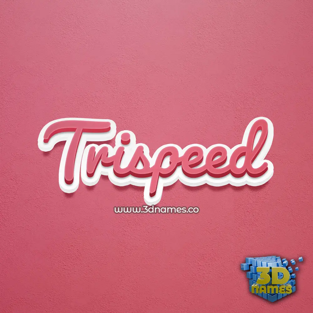 trispeed in Red Scribble style - 3D name wallpaper