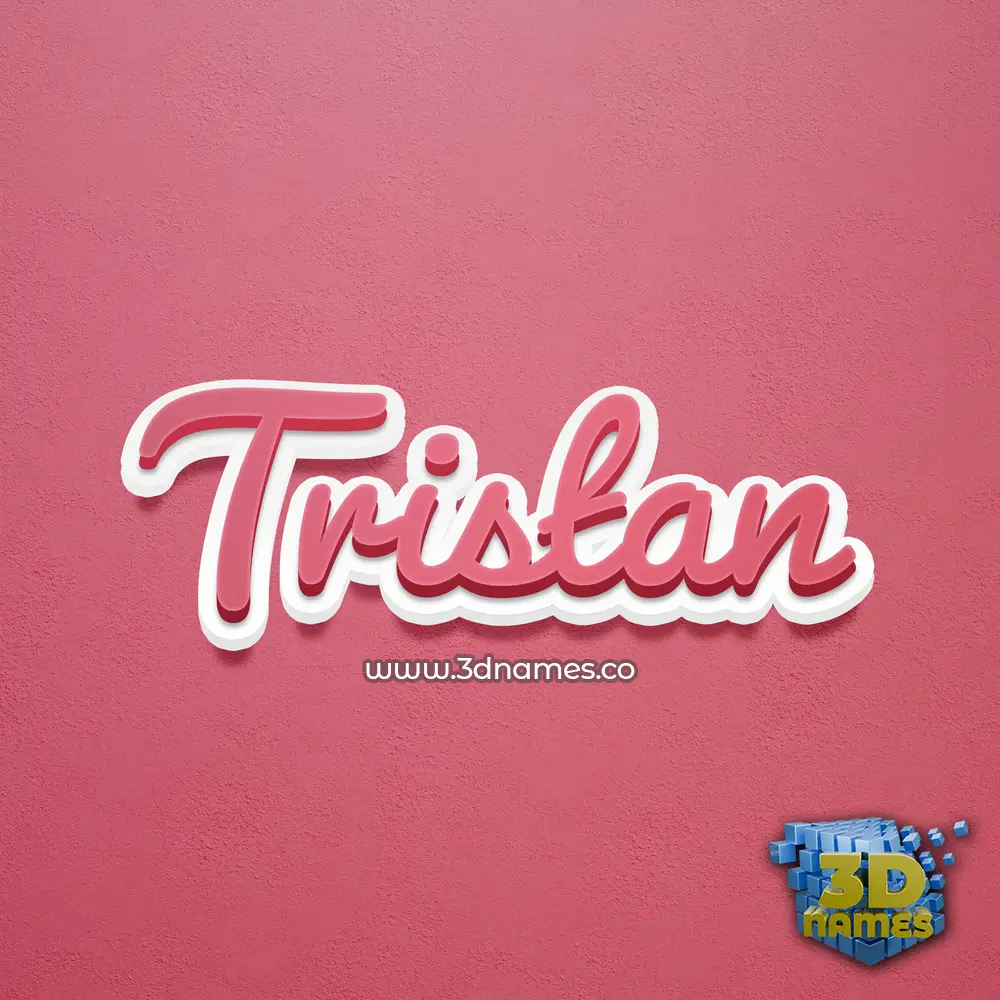 tristan in Red Scribble style - 3D name wallpaper
