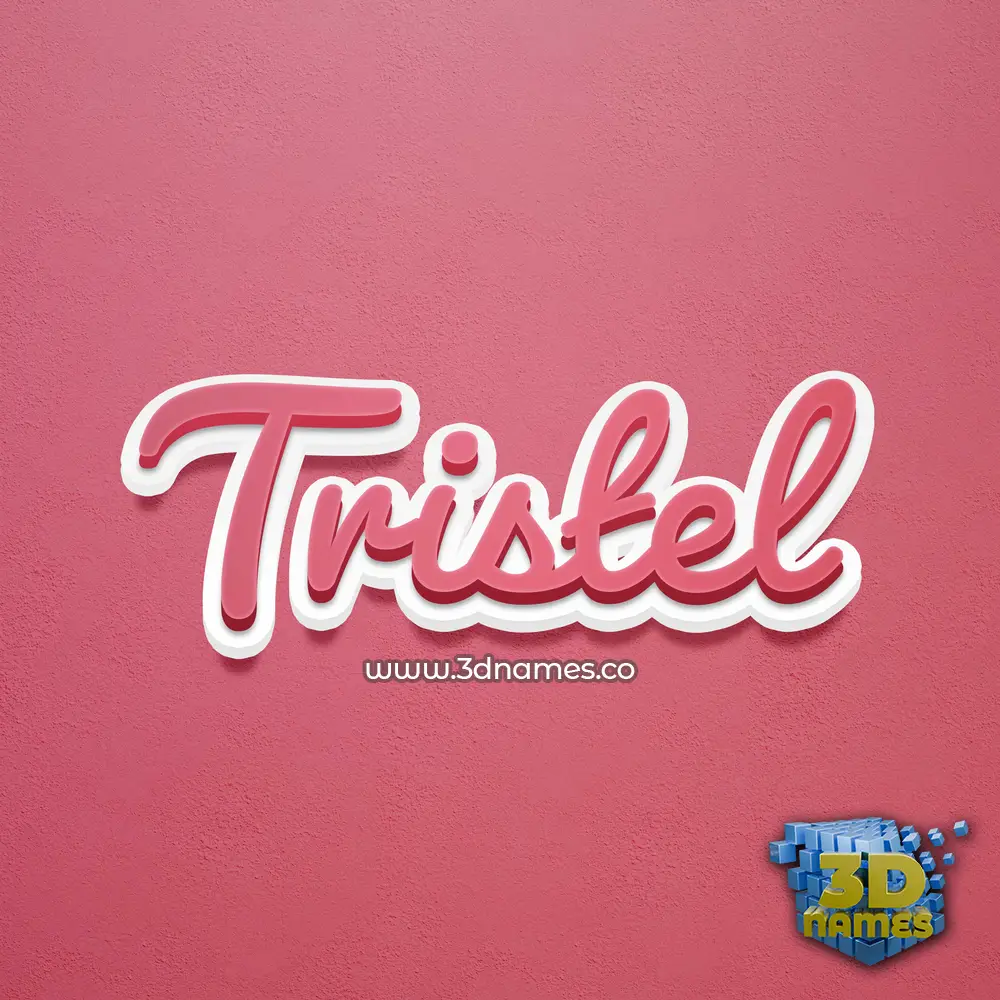 tristel in Red Scribble style - 3D name wallpaper