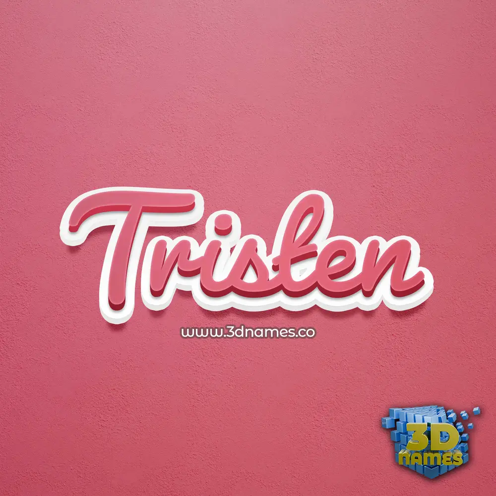 tristen in Red Scribble style - 3D name wallpaper