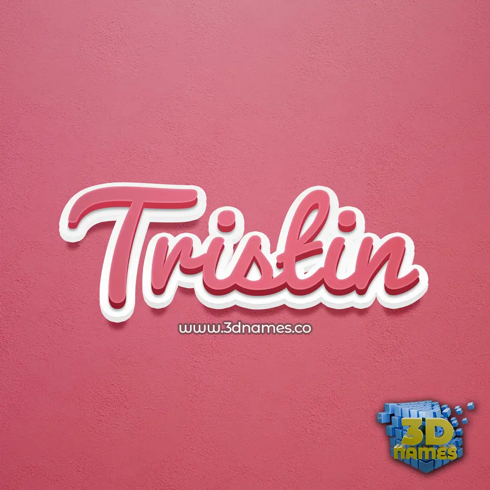tristin in Red Scribble style - 3D name wallpaper