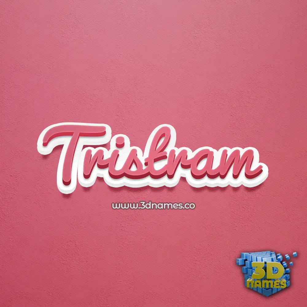 tristram in Red Scribble style - 3D name wallpaper