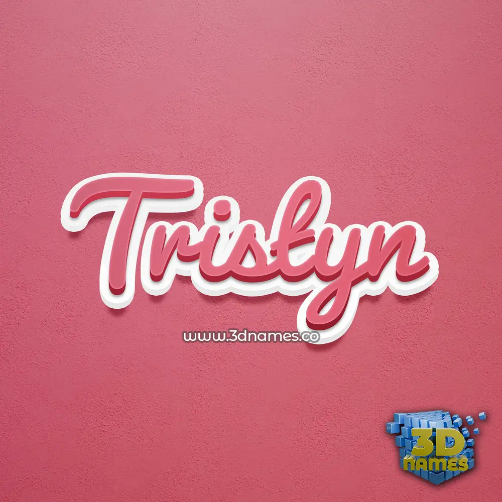 tristyn in Red Scribble style - 3D name wallpaper