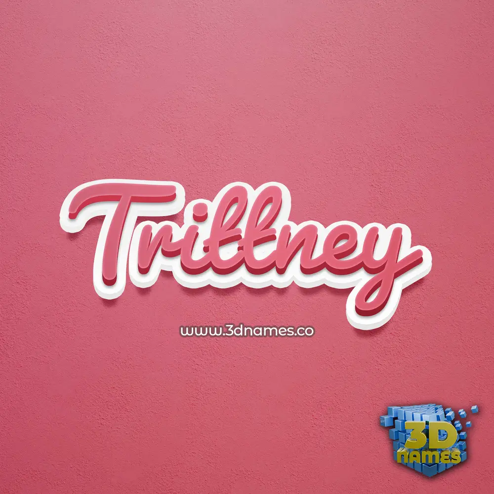 trittney in Red Scribble style - 3D name wallpaper