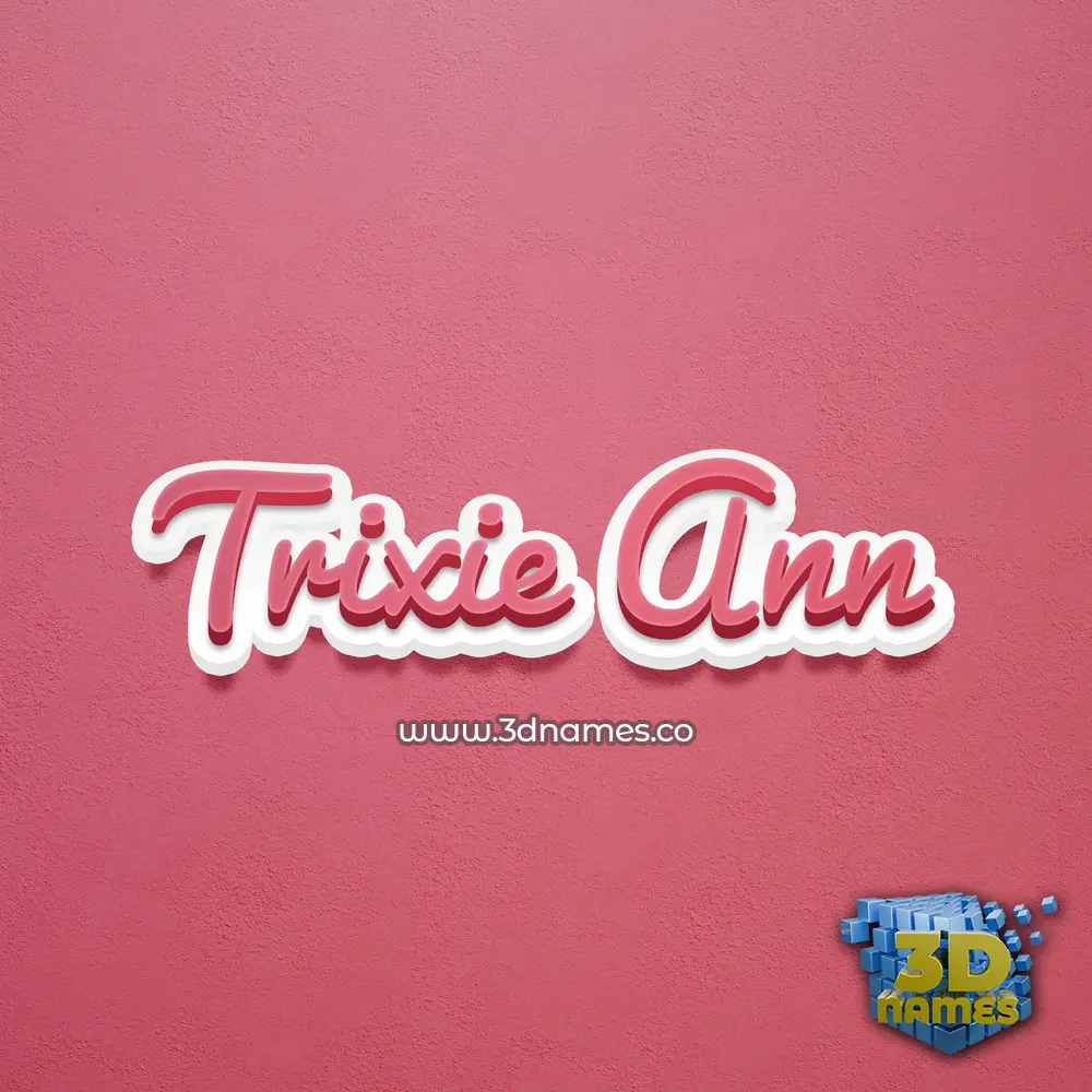 trixie ann in Red Scribble style - 3D name wallpaper