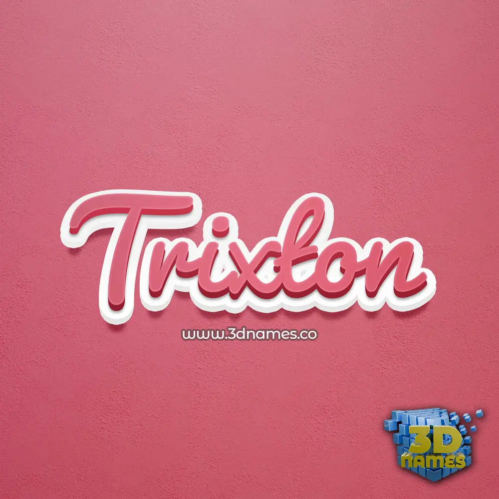 trixton in Red Scribble style - 3D name wallpaper