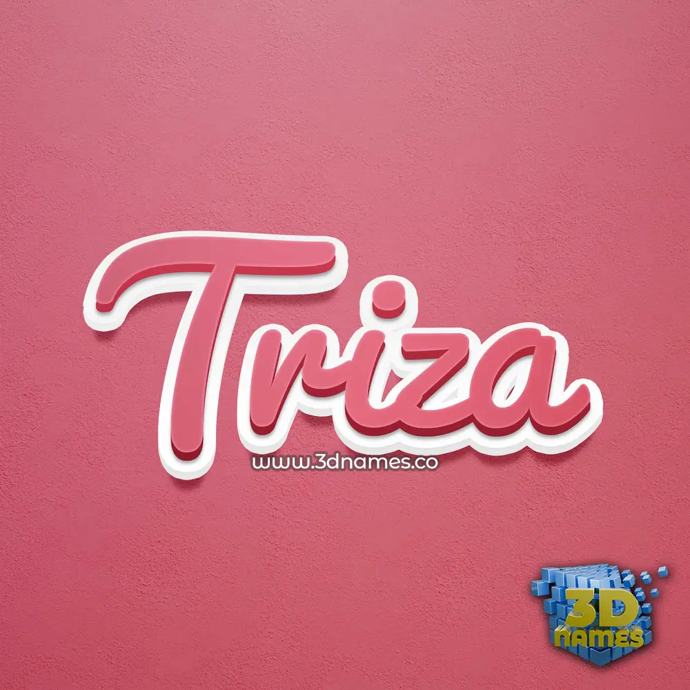 triza in Red Scribble style - 3D name wallpaper