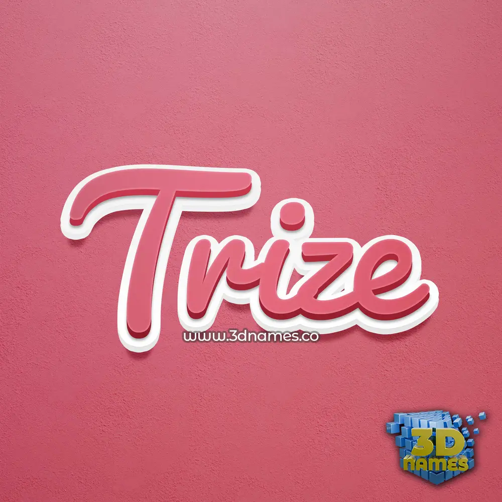 trize in Red Scribble style - 3D name wallpaper