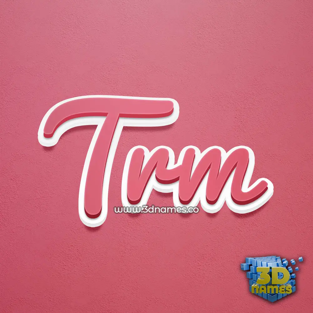 trm in Red Scribble style - 3D name wallpaper