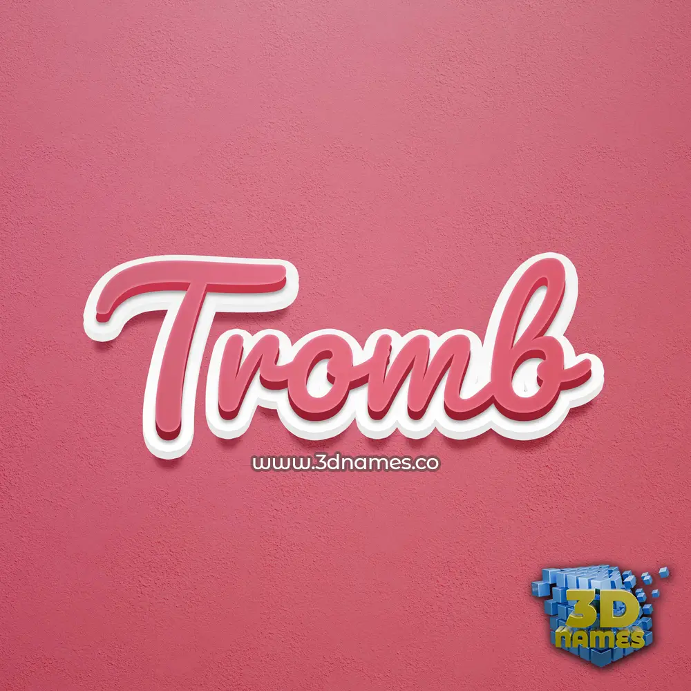 tromb in Red Scribble style - 3D name wallpaper