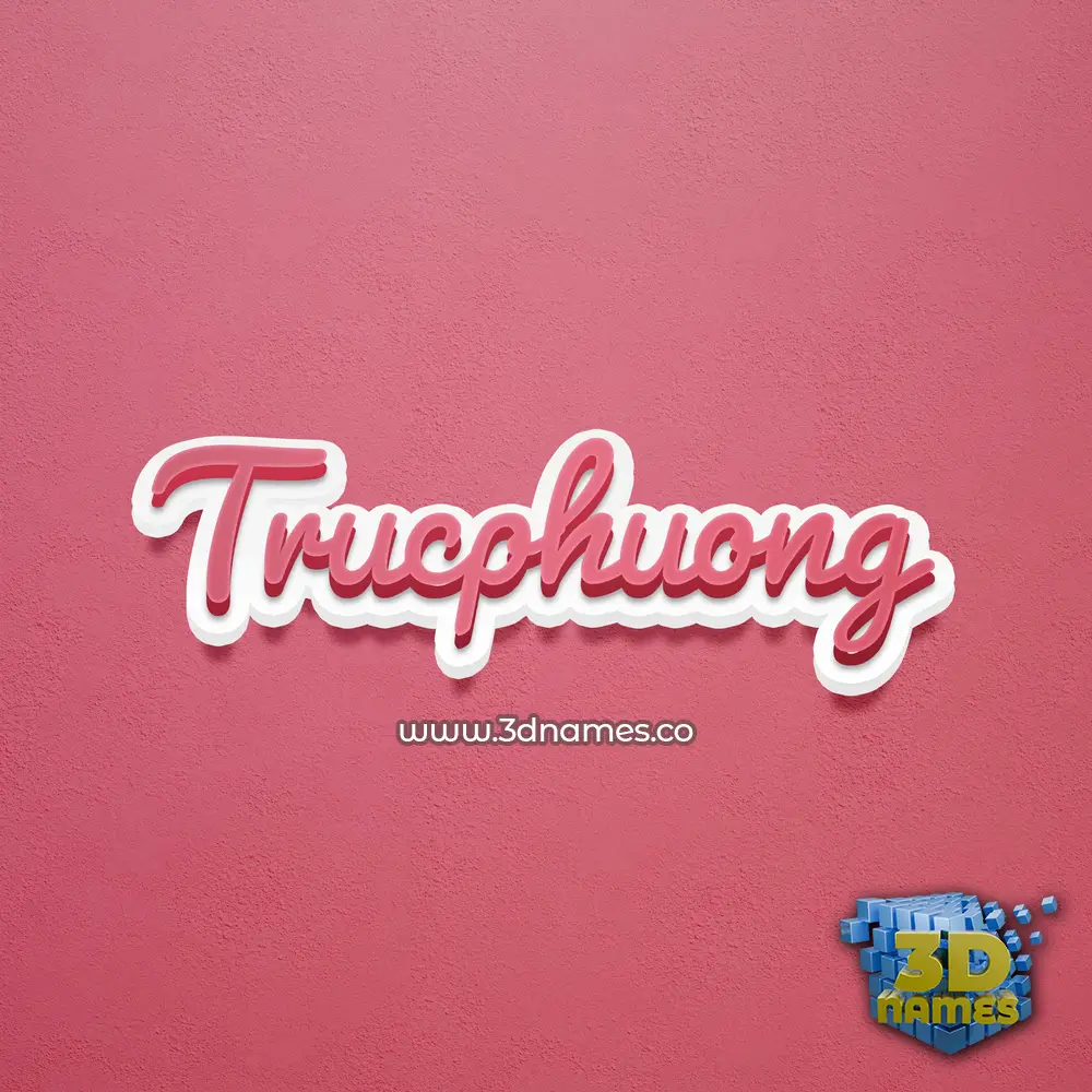 trucphuong in Red Scribble style - 3D name wallpaper