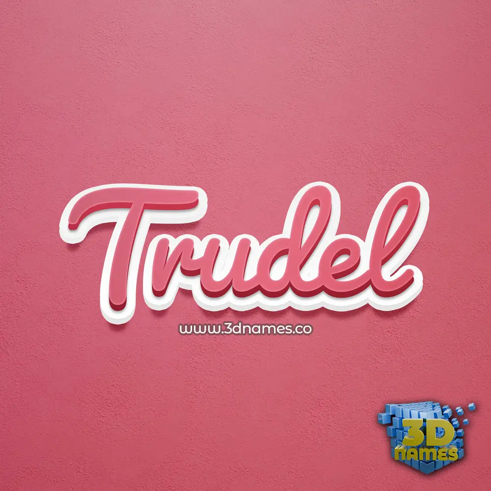 trudel in Red Scribble style - 3D name wallpaper