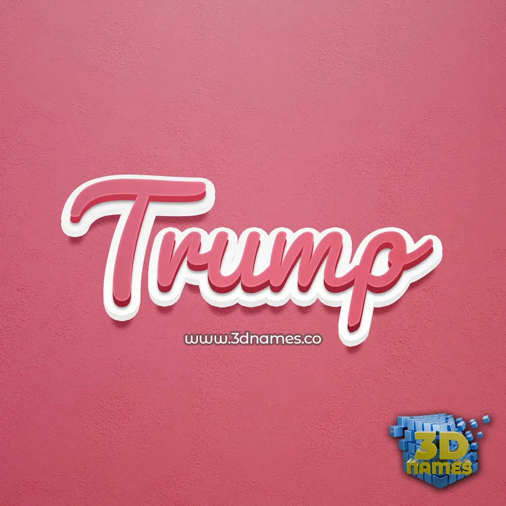 trump in Red Scribble style - 3D name wallpaper