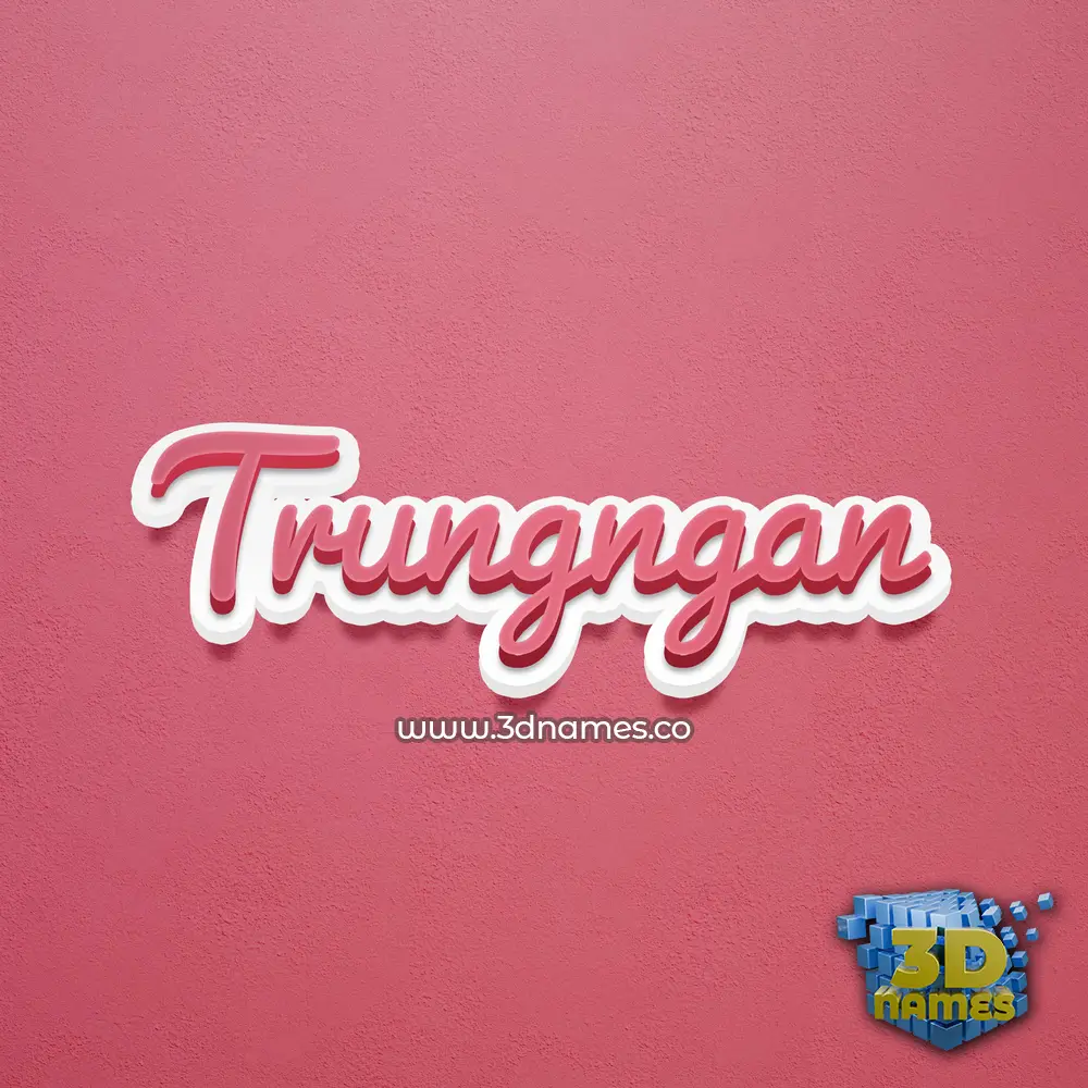 trungngan in Red Scribble style - 3D name wallpaper