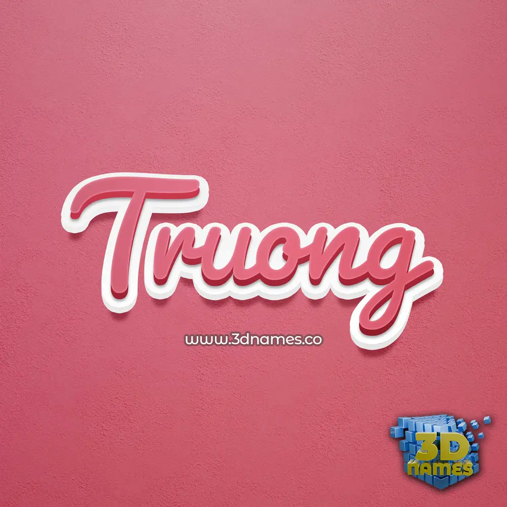 truong in Red Scribble style - 3D name wallpaper